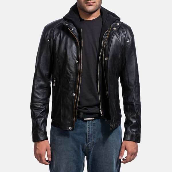 Highschool Black Leather Jacket - Image 6