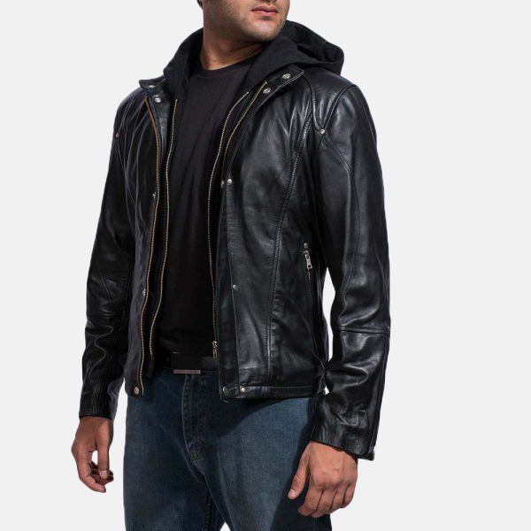 Highschool Black Leather Jacket - Image 2