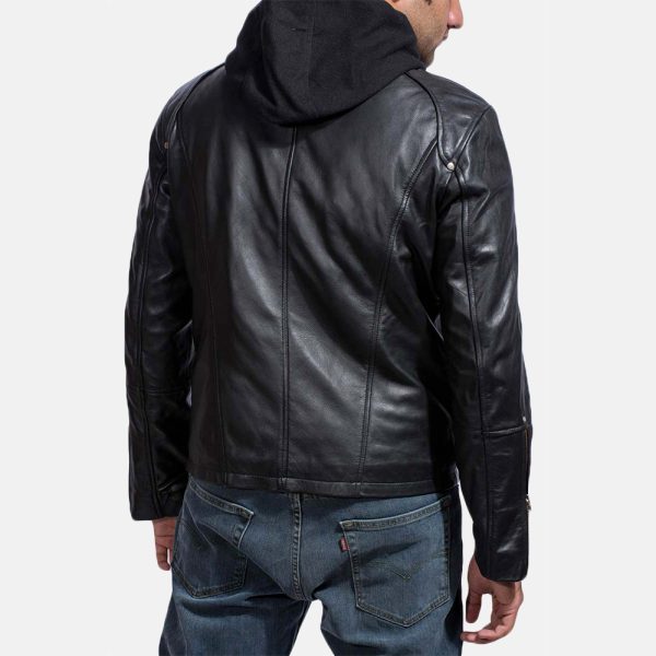 Highschool Black Leather Jacket - Image 3