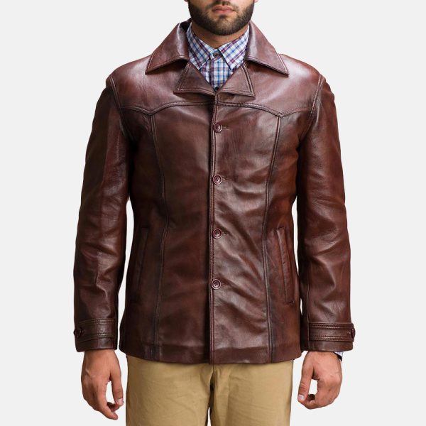 Vincent Alley Brown Leather Jacket - Image 7