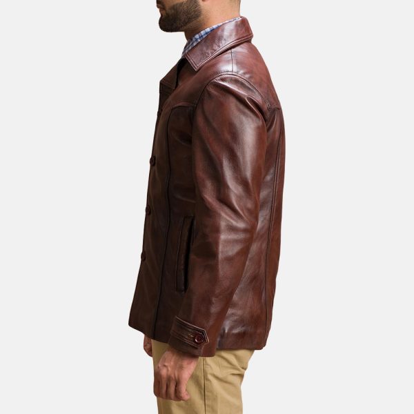 Vincent Alley Brown Leather Jacket - Image 3