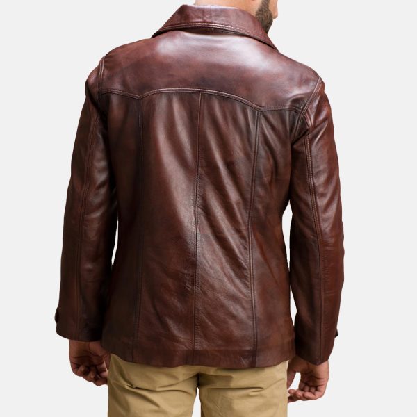 Vincent Alley Brown Leather Jacket - Image 4