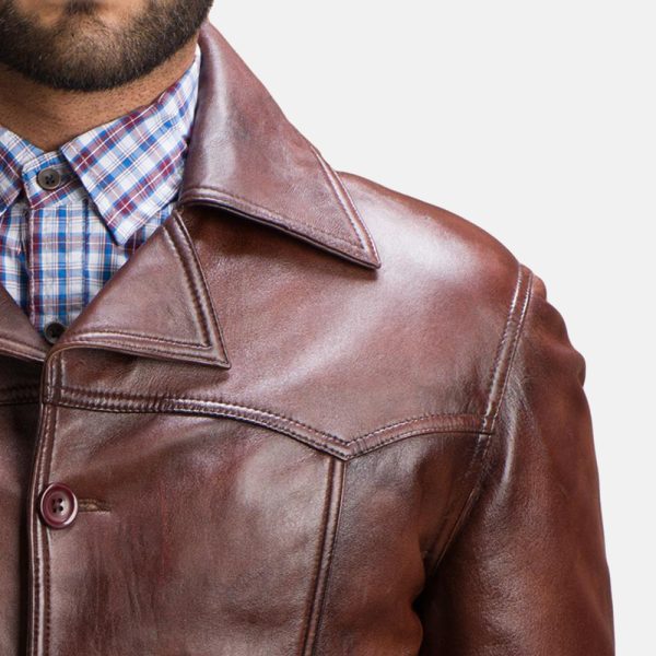 Vincent Alley Brown Leather Jacket - Image 5