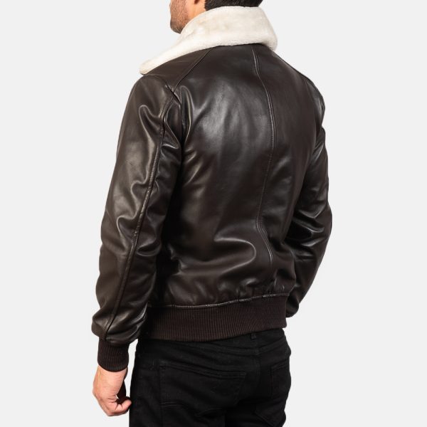 Airin G-1 Brown Leather Bomber Jacket - Image 3