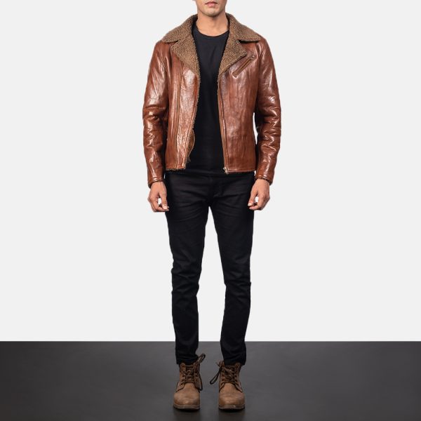 Alberto Shearling Brown Leather Jacket - Image 2