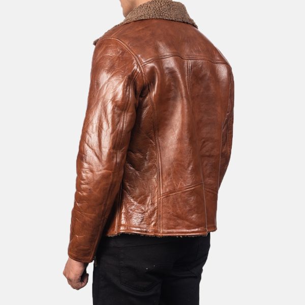 Alberto Shearling Brown Leather Jacket - Image 5