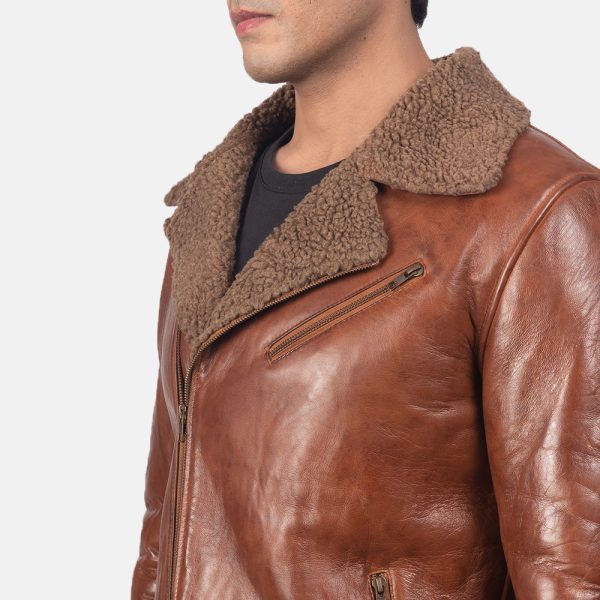 Alberto Shearling Brown Leather Jacket - Image 7