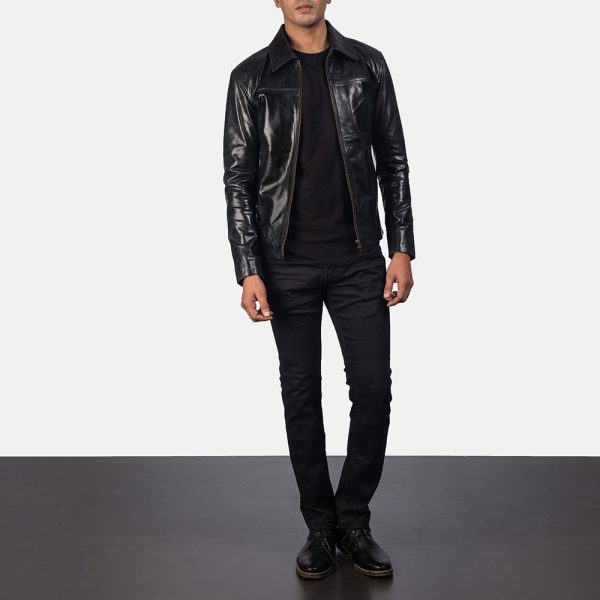 Mystical Black Leather Jacket - Image 2