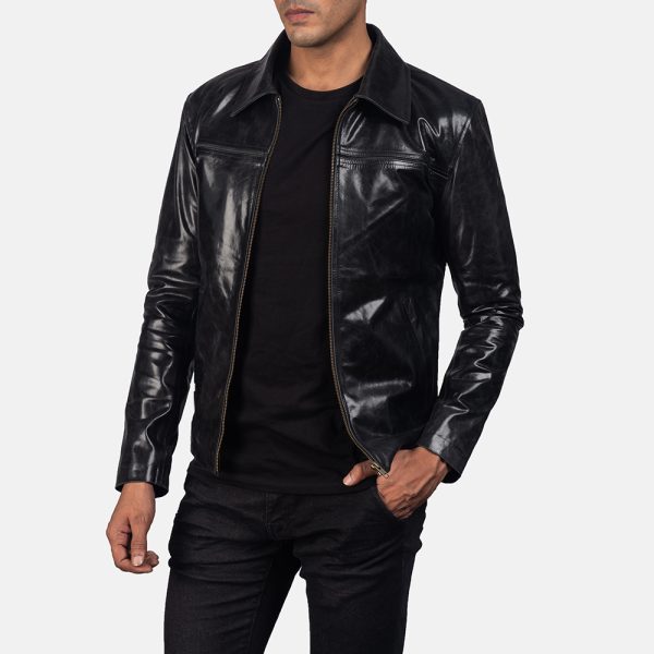 Mystical Black Leather Jacket - Image 4